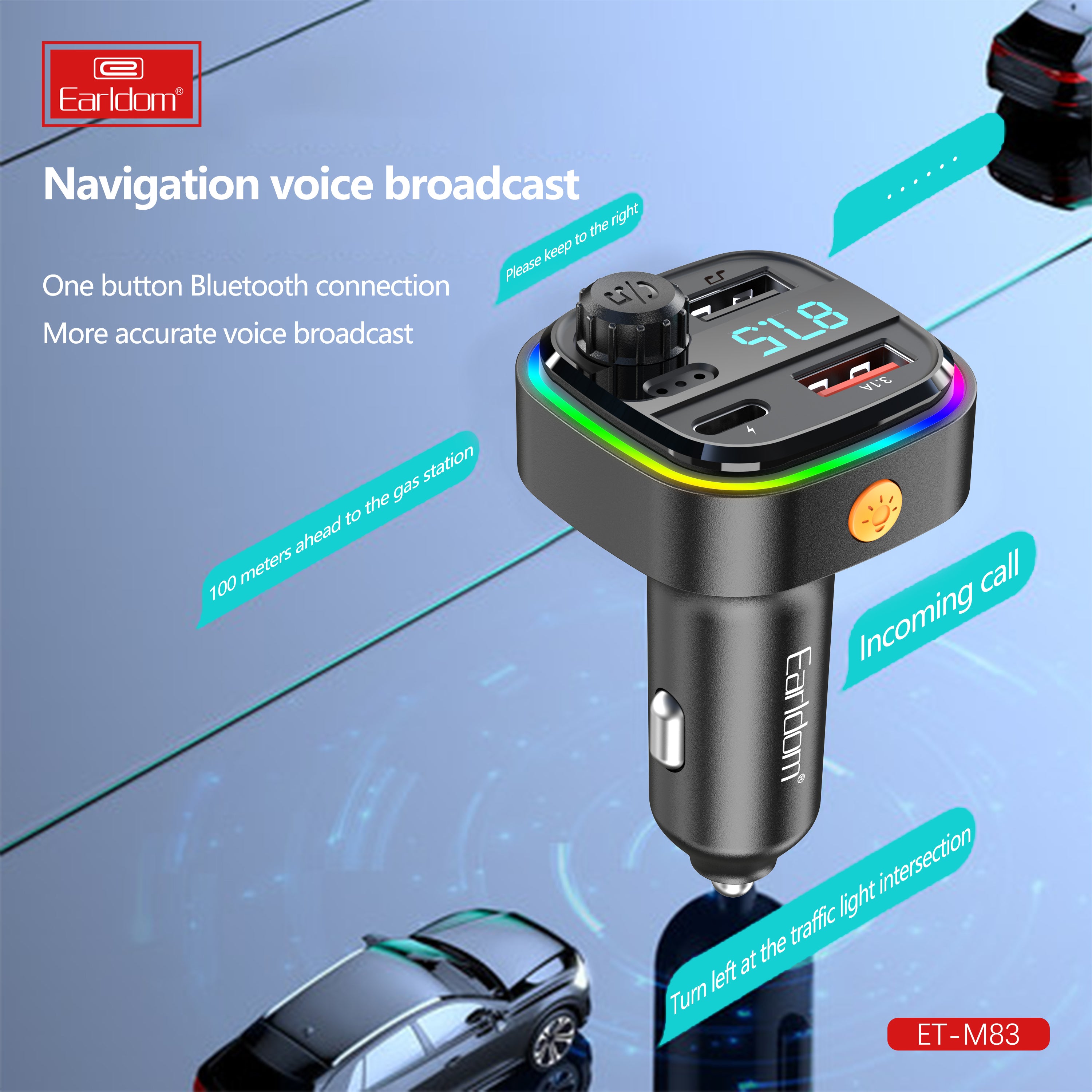 FM Bluetooth Transmiter With Fast Car charger FM Bluetooth Transmiter With Fast Car charger